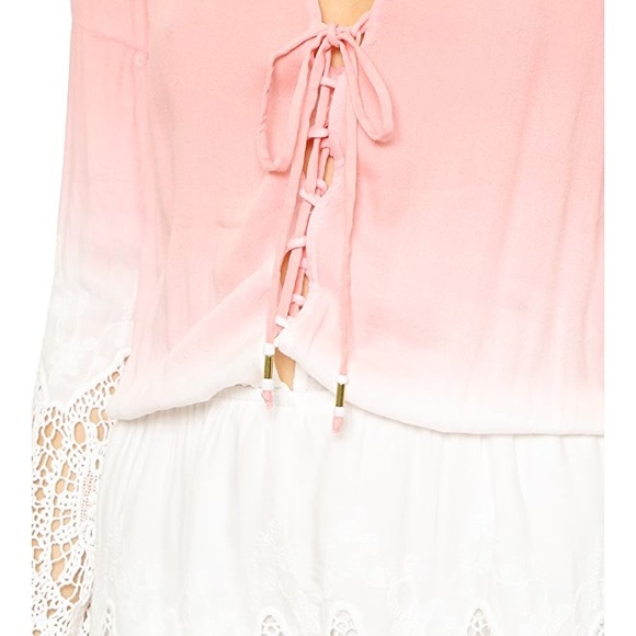 Ombré Elegant Lace Embroidered Long Sleeved Romper - Picture 8 of 15